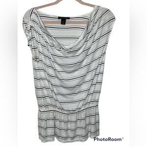 White House Black Market Striped Top Sz Med